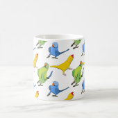 Mug Indien Ringneck Parrot Motif Jouant Animaux de com (Centre)