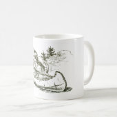 Mug Indien rouge avec canot (Devant droit)