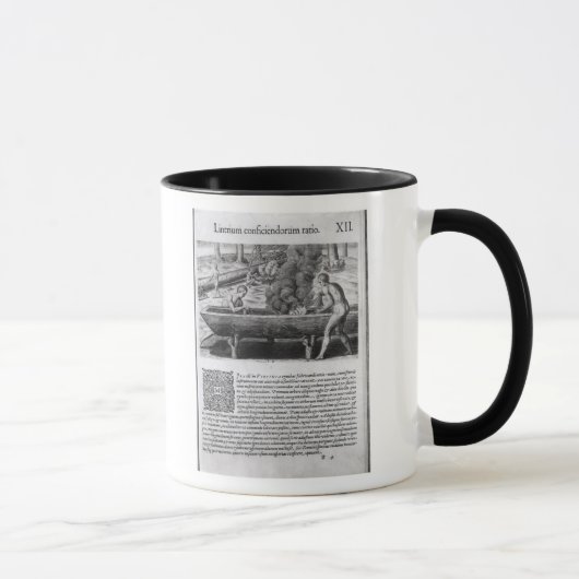Mug Indiens de la Virginie faisant des bateaux de (Droite)