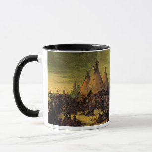 Mug Indiens vintage, Conseil de guerre sioux par Catli