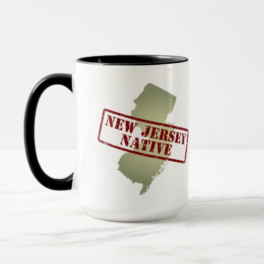 Mug Indigène de New Jersey embouti sur la carte (Gauche)