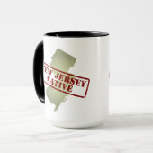 Mug Indigène de New Jersey embouti sur la carte (Devant gauche)