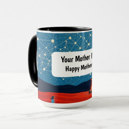 Mug Indigenous Night Starlit Campfire Constellation (Devant gauche)