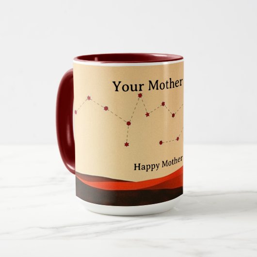 Mug Indigenous Starlit Campfire Constellation Pastel (Devant gauche)