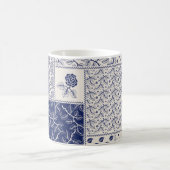 Mug Indigo Bleu Beige Floral Patchwork (Centre)