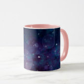 Mug Indigo Violet Plutôt Éclairé Coeurs et étoiles (Devant droit)