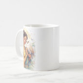 Mug Indischer Frühling - Porträt Frau mit Eule (Devant gauche)