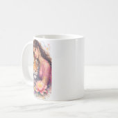Mug Indischer Frühling - Porträt Frau mit Tiger (Devant gauche)