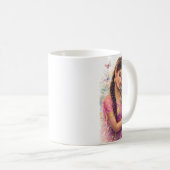 Mug Indischer Frühling - Porträt Mädchen mit Äffchen (Devant droit)