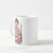 Mug Indischer Frühling - Porträt Mädchen mit Äffchen (Devant gauche)