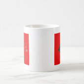 Mug Indonesi Shadow Puppet Hohoho Design sur toile rou (Centre)