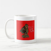 Mug Indonesi Shadow Puppet Hohoho Design sur toile rou (Gauche)