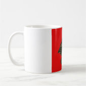 Mug Indonesi Shadow Puppet Hohoho Design sur toile rou (Gauche)