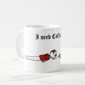 Mug ineedcoffee, j'ai besoin de café (Devant gauche)