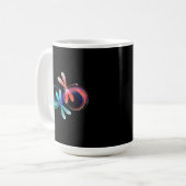 Mug Infini avec des libellules lumineuses (Devant gauche)