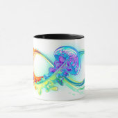 Mug Infini avec méduse arc-en-ciel (Centre)
