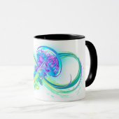 Mug Infini avec méduse arc-en-ciel (Devant droit)