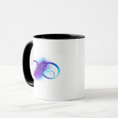 Mug Infini avec plume violette (Devant gauche)