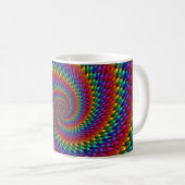 Mug Infini de fractale de spirale d'arc-en-ciel de gay (Devant droit)