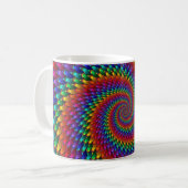 Mug Infini de fractale de spirale d'arc-en-ciel de gay (Devant gauche)