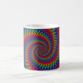 Mug Infini de fractale de spirale d'arc-en-ciel de gay (Centre)