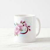 Mug Infinité avec les fleurs Sakura (Devant droit)
