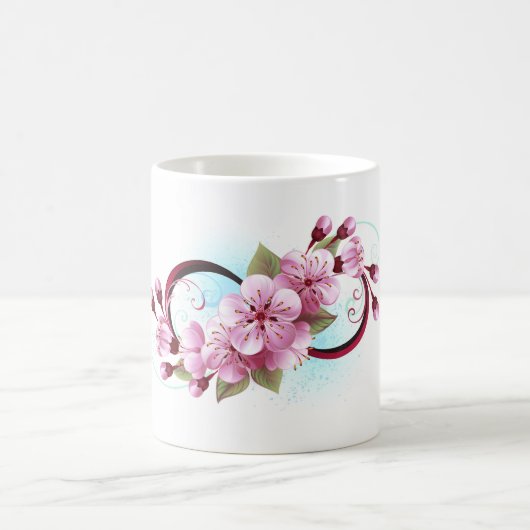 Mug Infinité avec les fleurs Sakura (Centre)