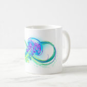 Mug Infinity avec Rainbow Jellyfish (Devant droit)