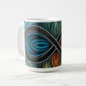 Mug Infinity Mandala African Tribal Mask Abstrait (Devant gauche)