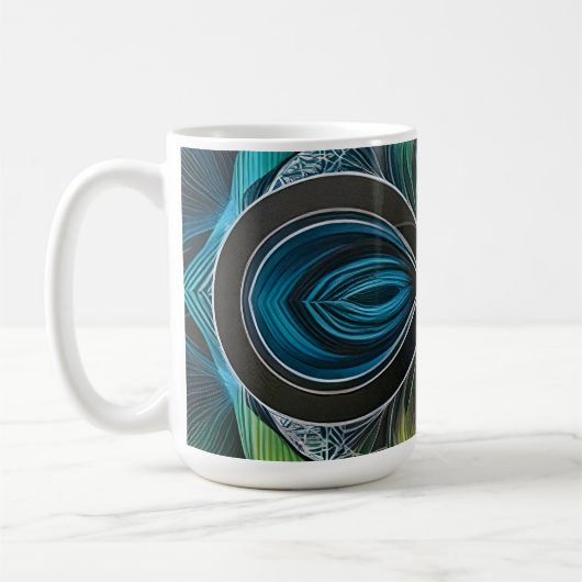 Mug Infinity Mandala African Tribal Mask Abstrait (Gauche)