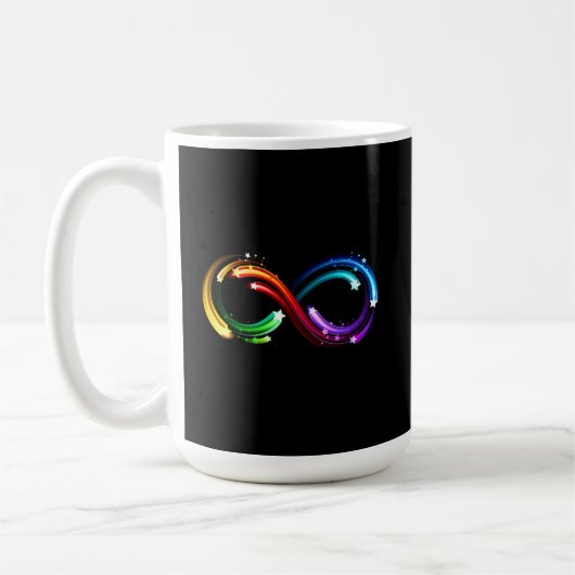 Mug Infinity symbol of rainbow comets (Gauche)