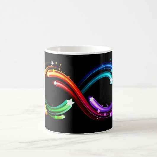 Mug Infinity symbol of rainbow comets (Centre)