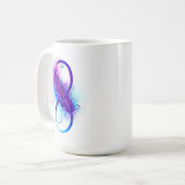 Mug Infinity with purple feather (Devant gauche)