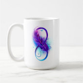 Mug Infinity with purple feather (Gauche)