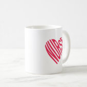 Mug Infirmier le texte en forme de coeur (Devant droit)