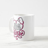 Mug Infirmière à domicile Stéthoscope rose Création de (Devant gauche)