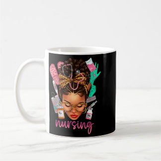 Mug Infirmière à mélanine noire Mois de l'histoire des
