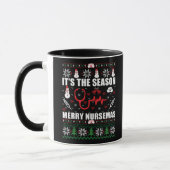 Mug Infirmière à pull de Noël (Gauche)