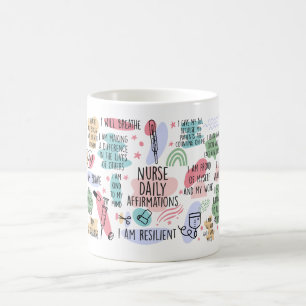 Mug Infirmière Affirmations quotidiennes Café motivati