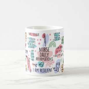 Mug Infirmière Affirmations quotidiennes Café motivati