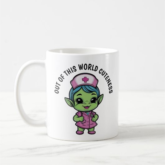Mug Infirmière Alien mignonne (Gauche)