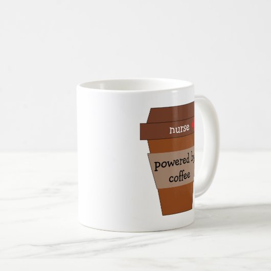 Mug Infirmière Alimentée Par Café (Devant droit)