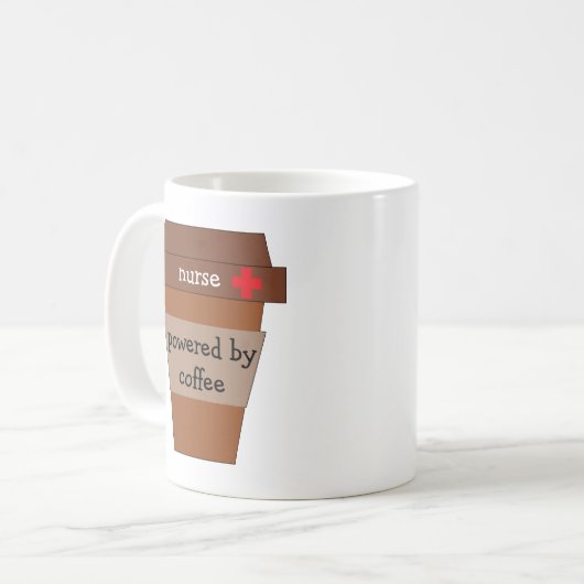 Mug Infirmière Alimentée Par Café (Devant gauche)
