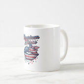 Mug Infirmière Américaine Lips Patriotic Vector Design (Devant droit)