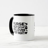 Mug Infirmière Amoureux des chiens (Devant gauche)