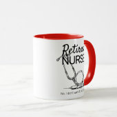 Mug Infirmière amusante Retraite Médicale à la retrait (Devant droit)