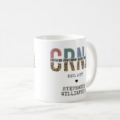 Mug Infirmière anesthésiste certifiée CRNA personnalis (Devant droit)