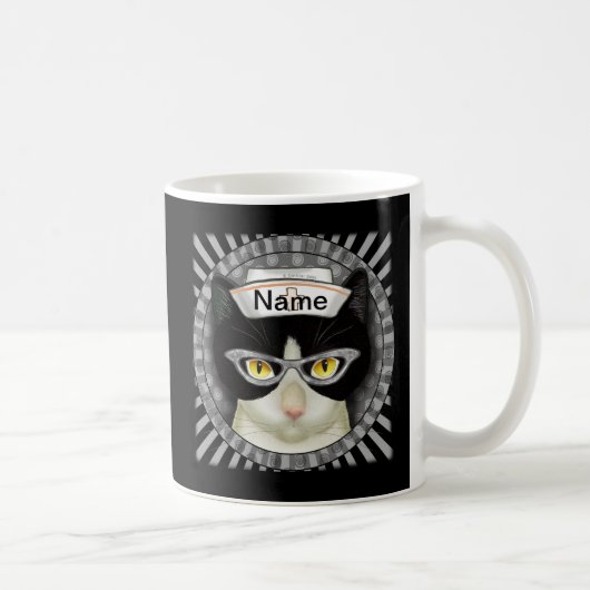 Mug Infirmière au chat smoking (Droite)