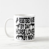 Mug Infirmière autorisée de Cheval Lover (Gauche)