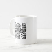 Mug Infirmière autorisée Word Art RN (Devant gauche)